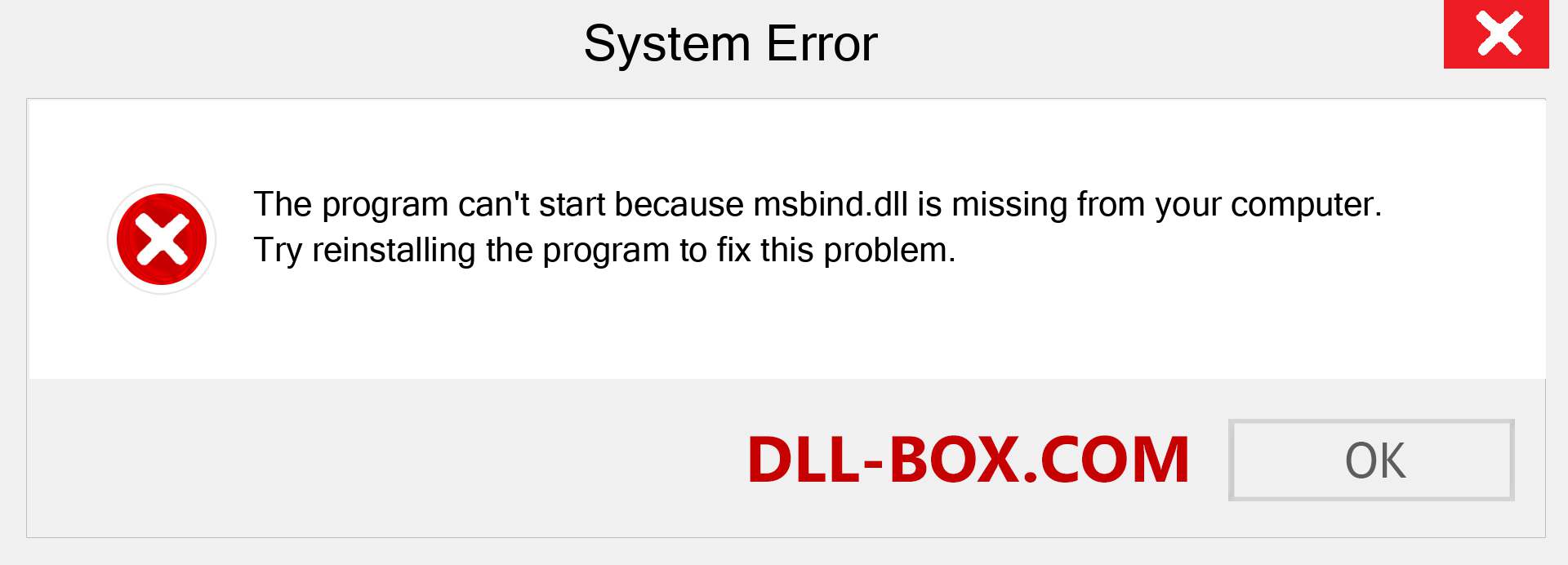  msbind.dll file is missing?. Download for Windows 7, 8, 10 - Fix  msbind dll Missing Error on Windows, photos, images