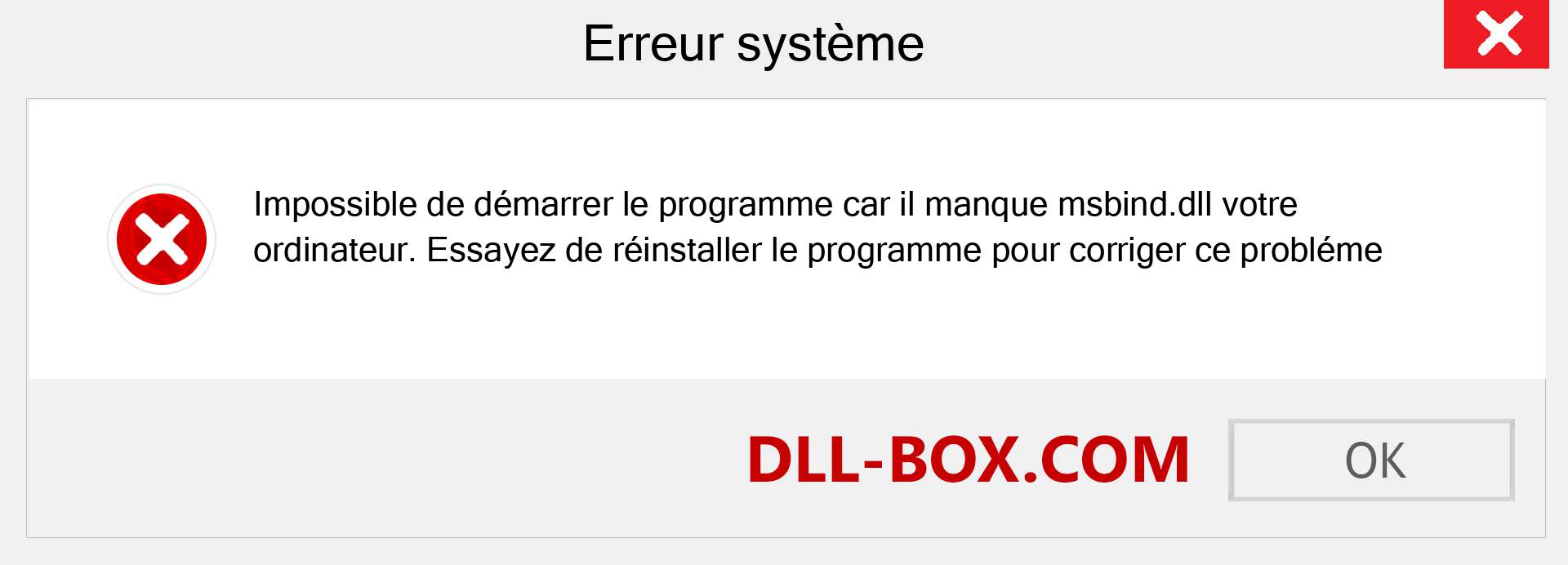 Le fichier msbind.dll est manquant ?. Télécharger pour Windows 7, 8, 10 - Correction de l'erreur manquante msbind dll sur Windows, photos, images